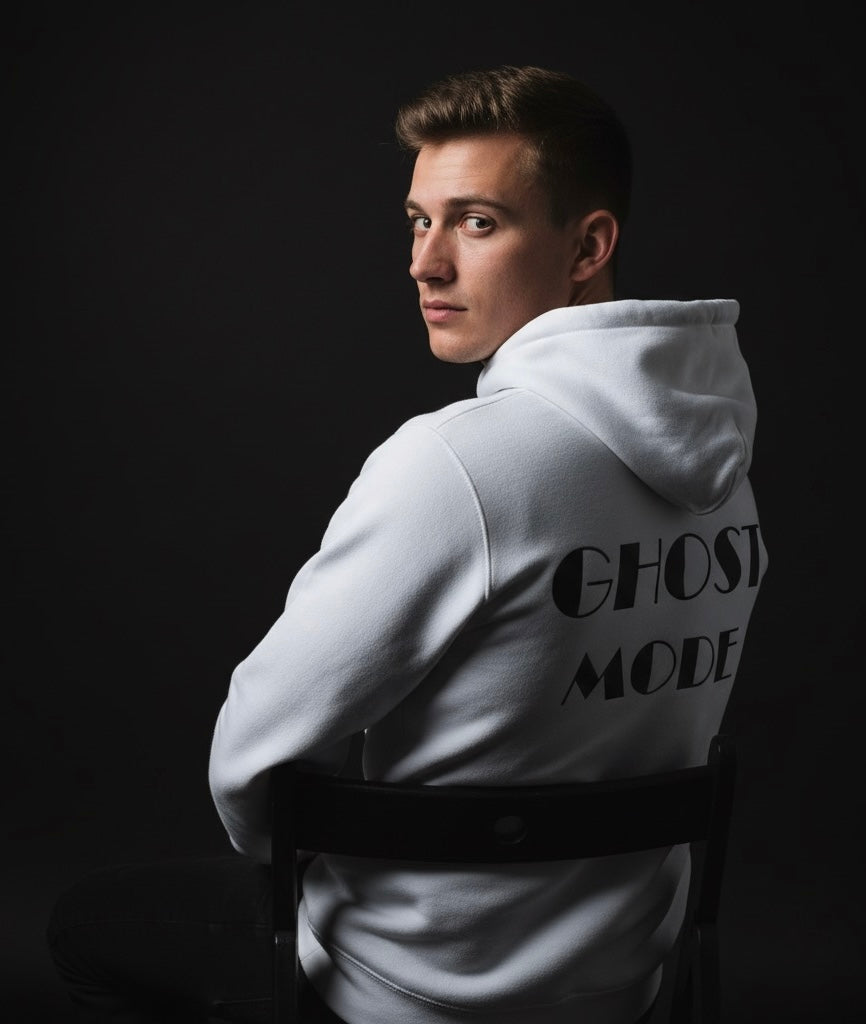 Ghost Mode – Puffy Melange Grey Hoodie