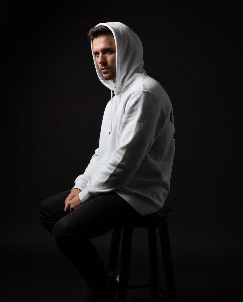Ghost Mode – Puffy Melange Grey Hoodie