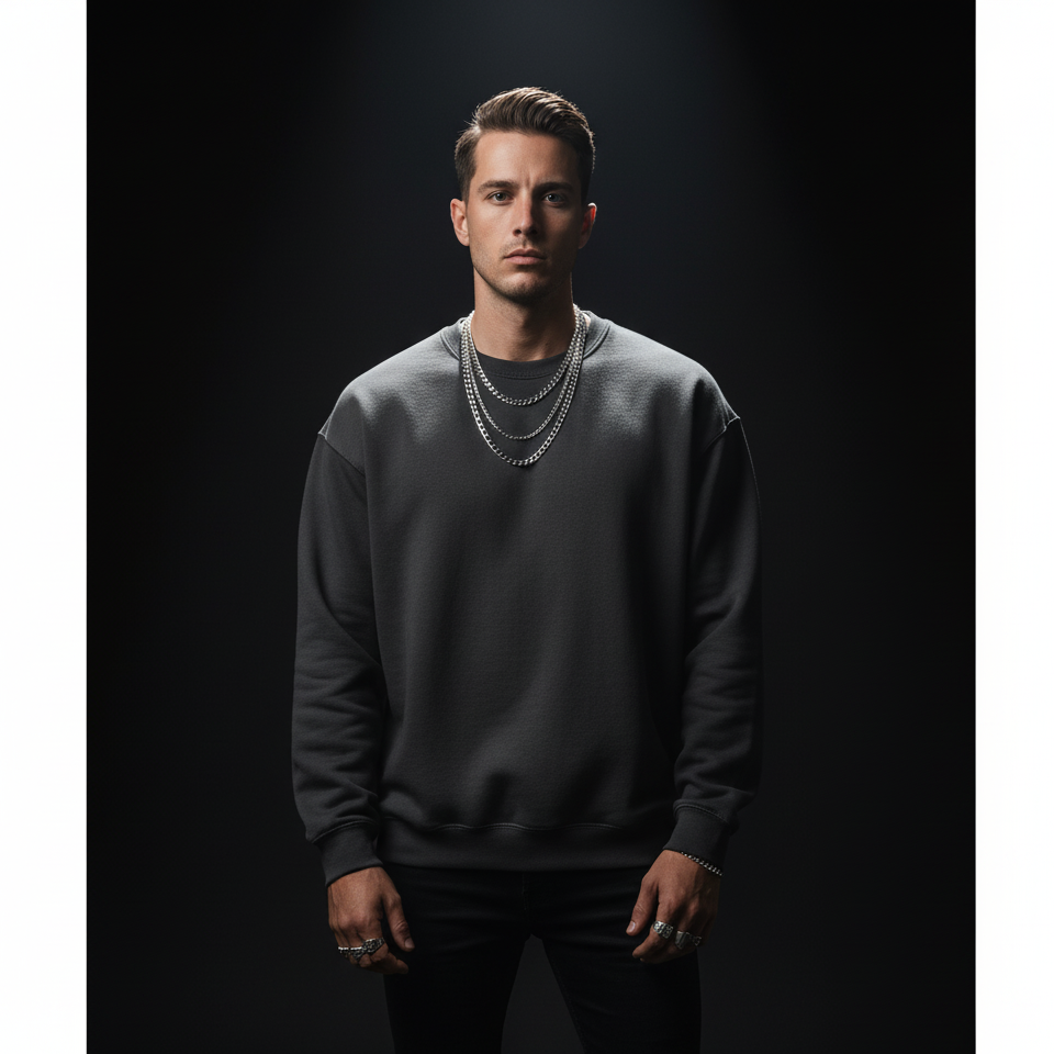 Midnight Mode Oversized Sweatshirt – Bold, Comfy & Street Ready