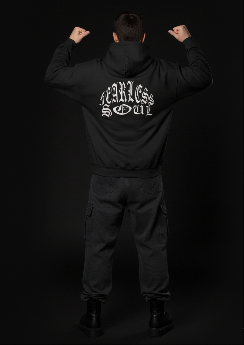 Fearless Soul Oversized Hoodie – Streetwear Graphic Tee for Bold Confidence