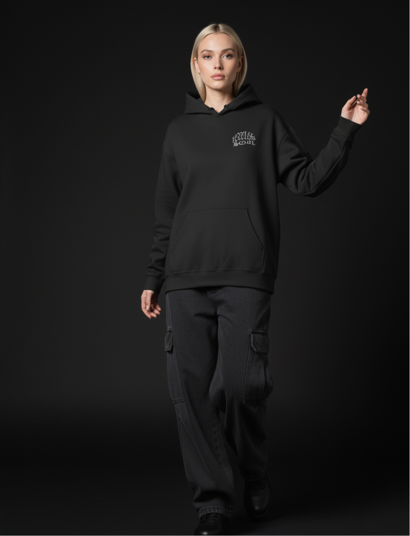 Fearless Soul Oversized Hoodie – Streetwear Graphic Tee for Bold Confidence