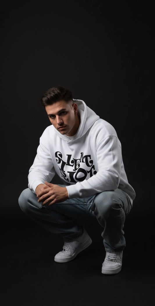 Silent Riot | White Oversized Hoodie