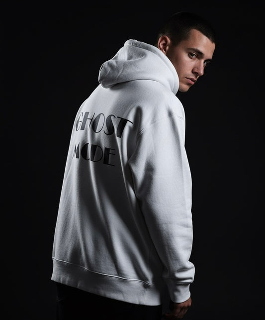Ghost Mode – Puffy Melange Grey Hoodie