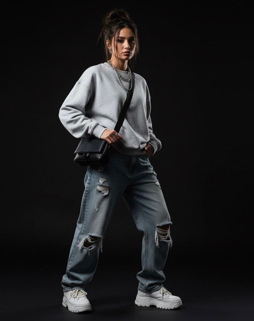 Cozy Cloud Gray Sweatshirt – Comfy, Stylish & Everyday Essential