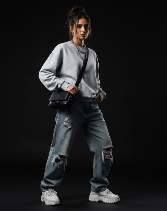 Cozy Cloud Gray Sweatshirt – Comfy, Stylish & Everyday Essential