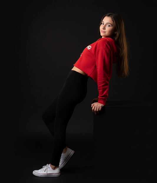 Overthinking – Red Cropped Hoodie | Bold Streetwear, Eye-Catching Back Print, Trendy Cozy Hoodie for Women & Men