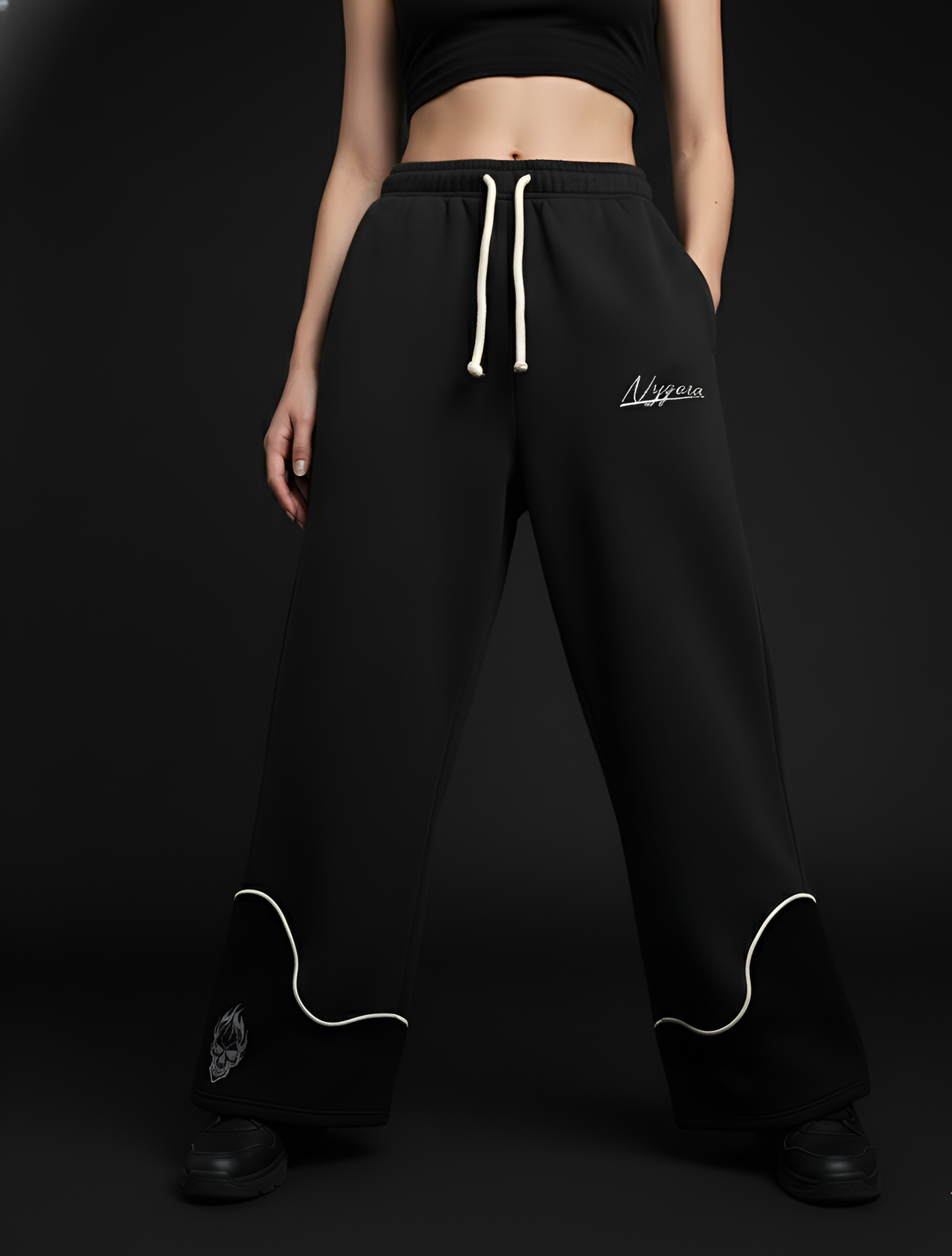 Black Baggy Relaxed Sweatpants