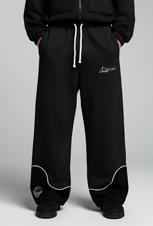 Black Baggy Relaxed Sweatpants