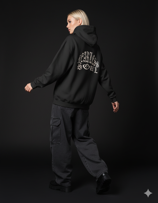 Fearless Soul Oversized Hoodie – Streetwear Graphic Tee for Bold Confidence