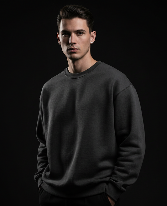 Midnight Mode Oversized Sweatshirt – Bold, Comfy & Street Ready